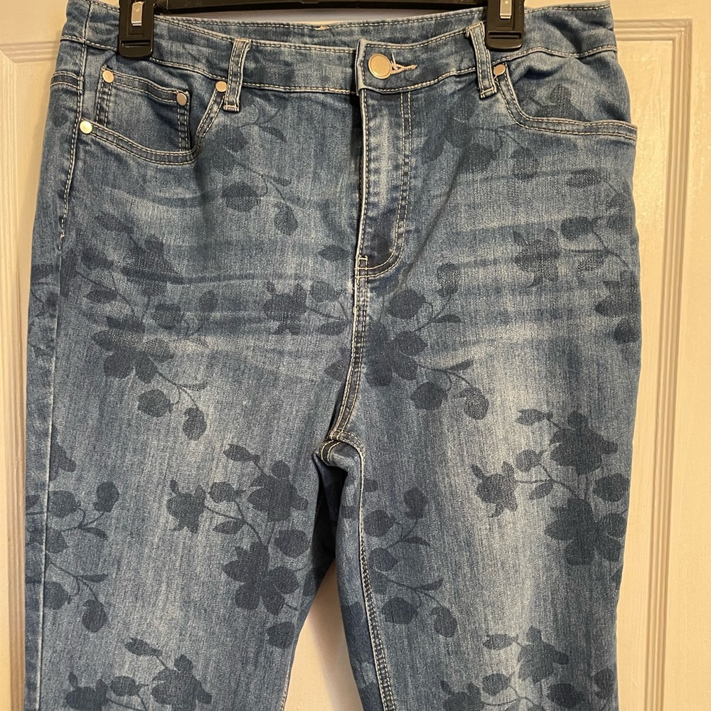 Christopher & Banks floral jeans